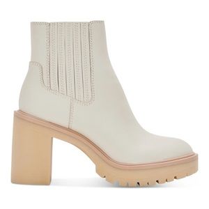 Dolce Vita Cream Ankle Boots